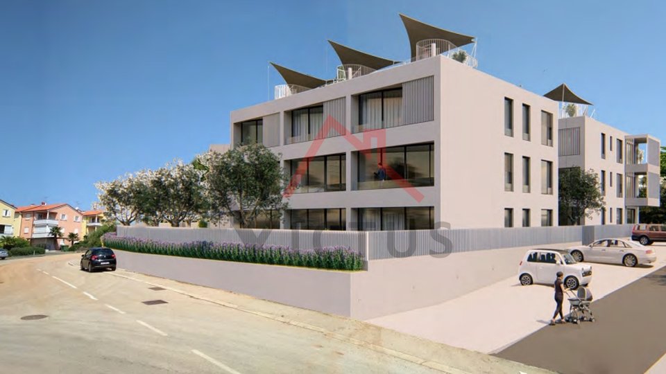 NOVIGRAD - modern apartment on the ground floor of a new building