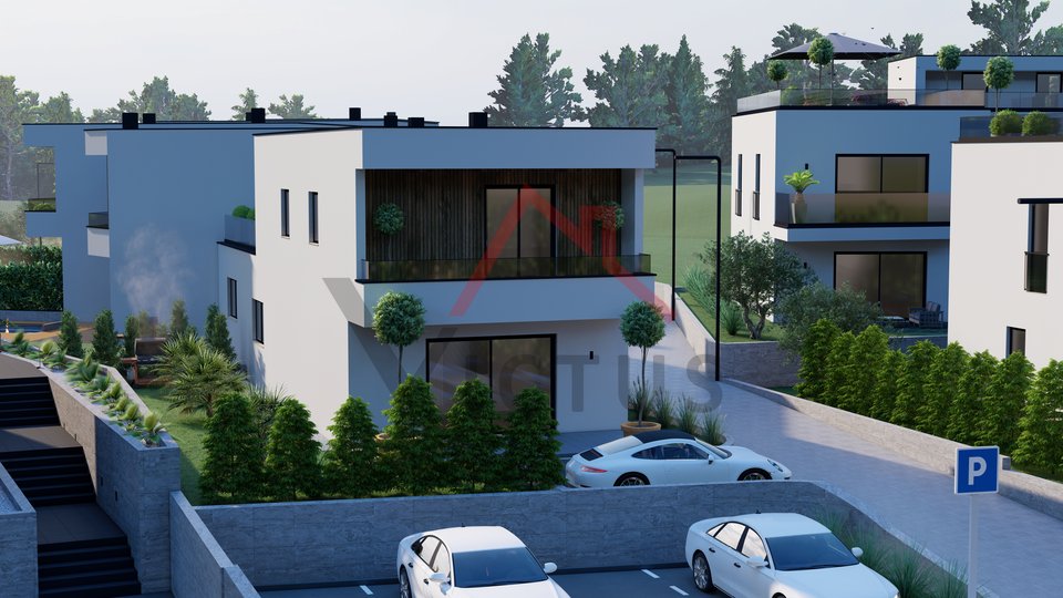 POREČ - appartamento con due camere da letto in un nuovo edificio con terrazza sul tetto