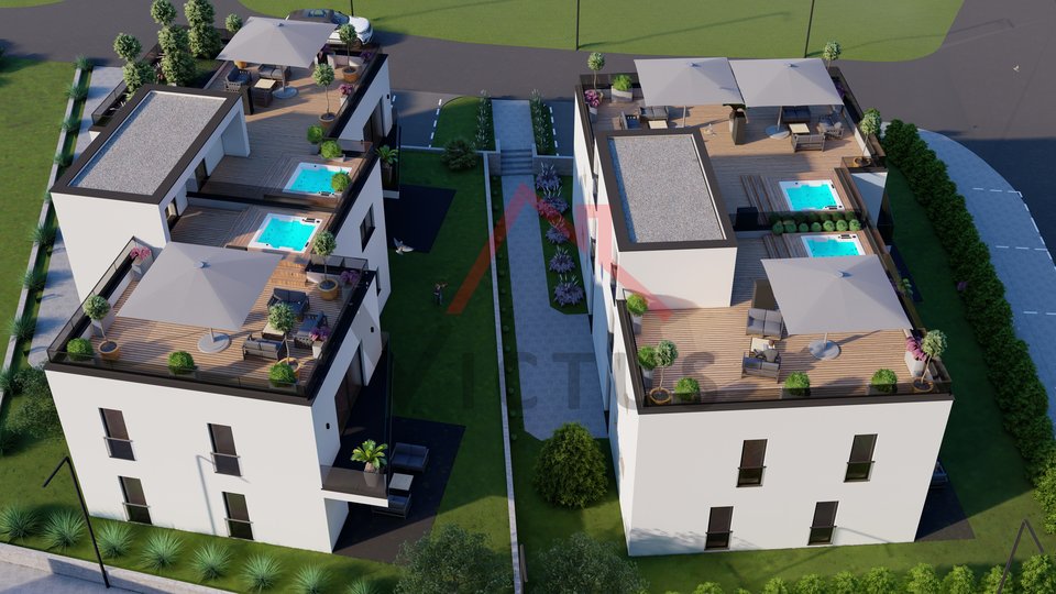 POREČ - Zweizimmerwohnung in einem Neubau mit Dachterrasse