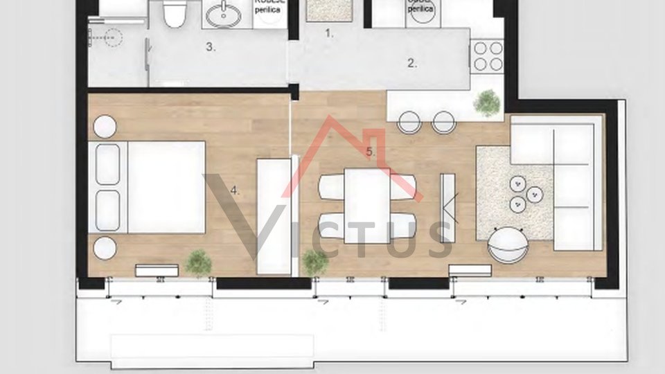 CRIKVENICA - Apartment mit einem Schlafzimmer in einem Neubau mit Aufzug