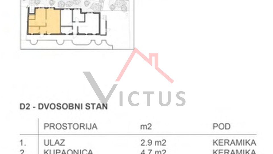 CRIKVENICA - Wohnung mit einem Schlafzimmer in einem Neubau im Zentrum