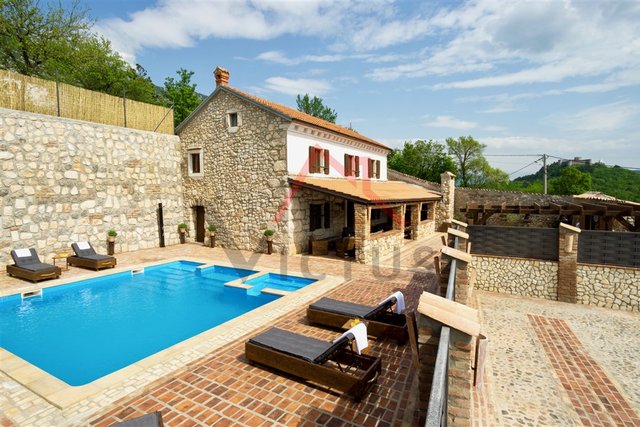 HINTERLAND OF CRIKVENICA, stone house with a pool