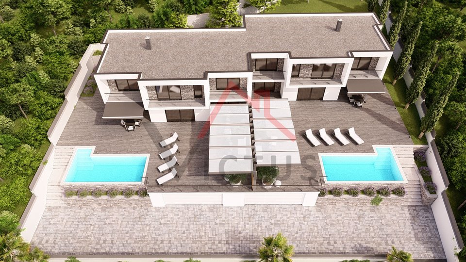 CRIKVENICA - Villa moderna con piscina e splendida vista mare