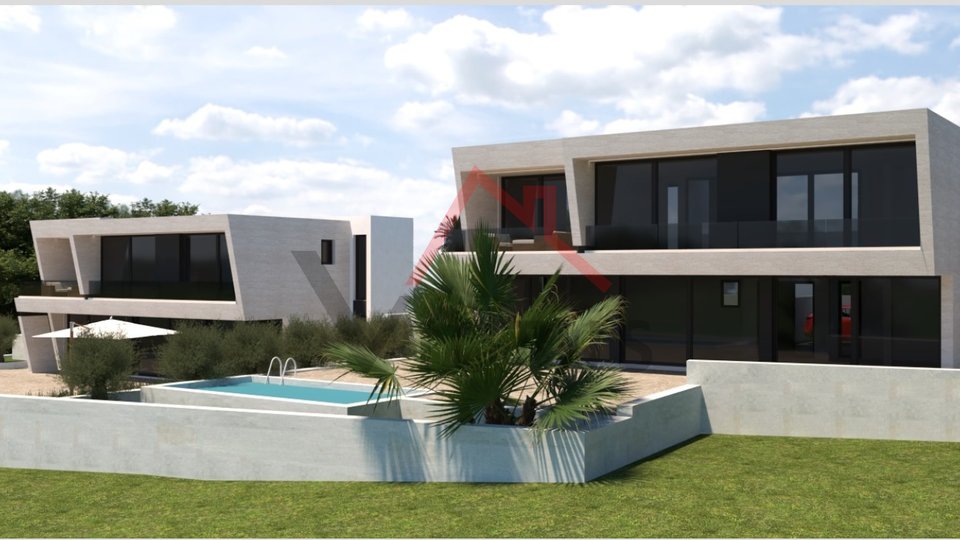 BRIBIR - Villa moderna con vista sul mare aperto e piscina