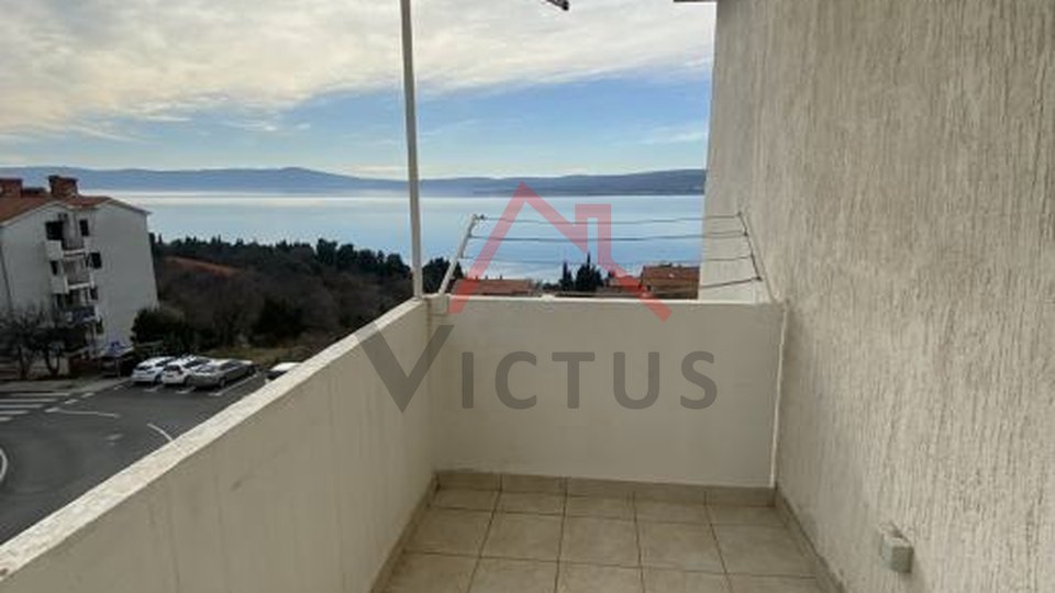 CRIKVENICA - 1 bedroom + bathroom, apartment with two balconies and sea view, 55 m2