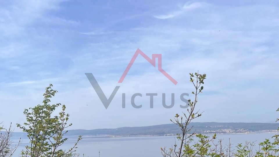 CRIKVENICA - Building land with a project and a sea view