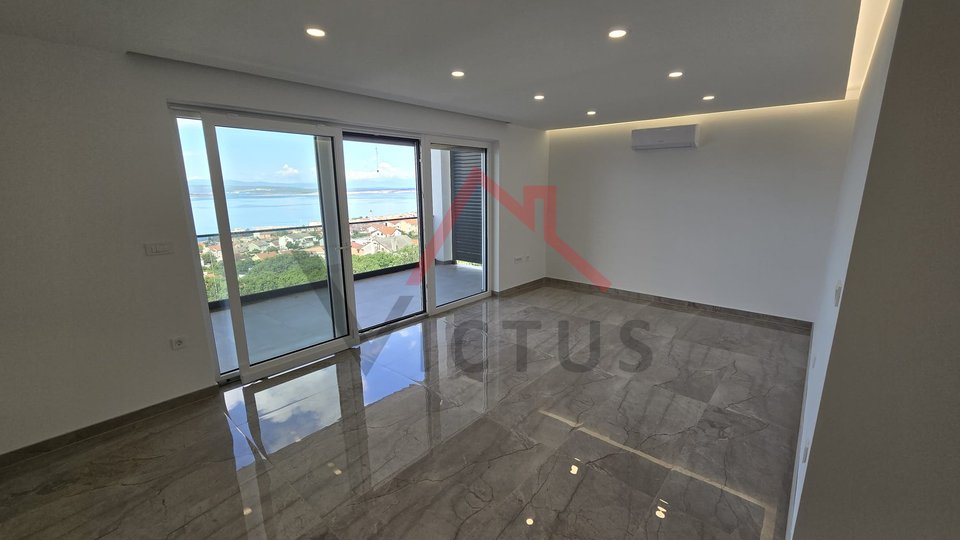 CRIKVENICA - 2 bedrooms + bathroom, new building with an open sea view