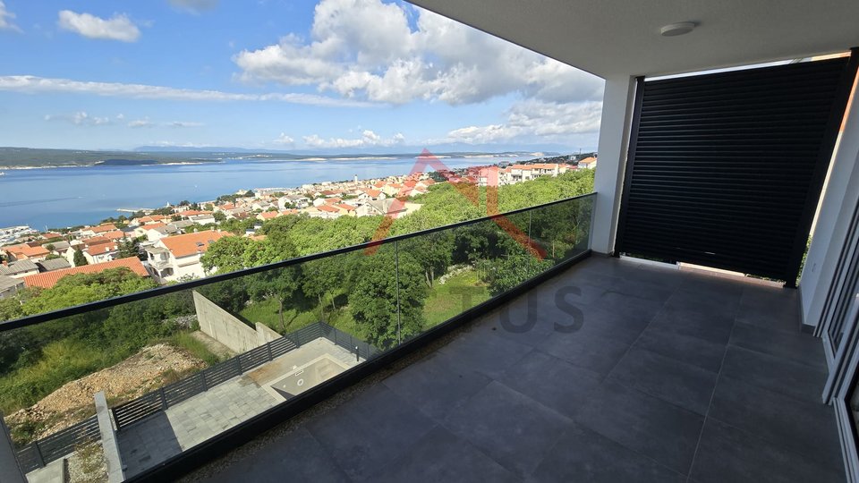 CRIKVENICA - 2 bedrooms + bathroom, new building with an open sea view