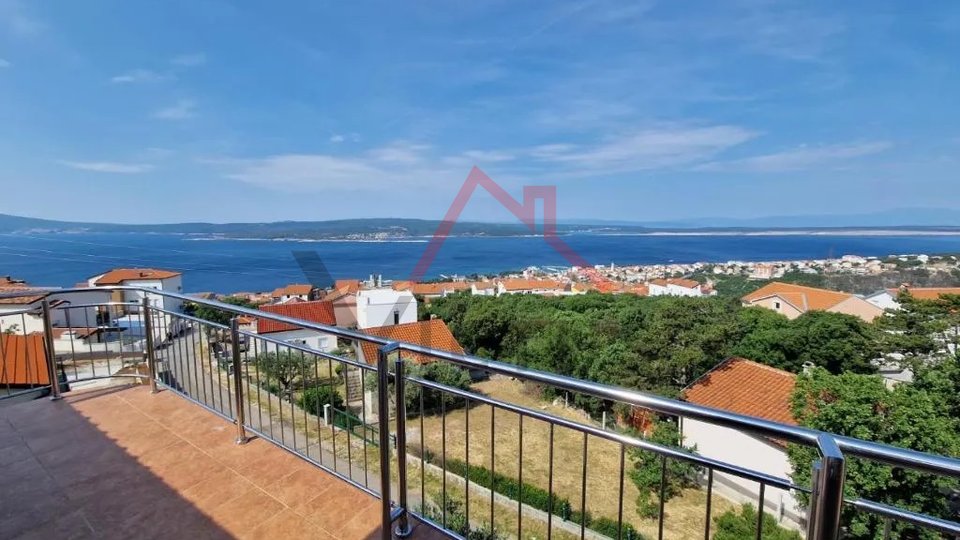 CRIKVENICA - 2 Schlafzimmer, Apartment mit Balkon und offenem Meerblick, 95 m2