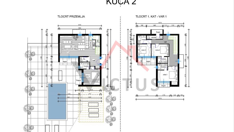 BRIBIR - Samostojeća kuća s bazenom, novogradnja, 160 m2