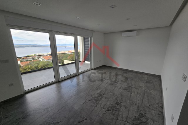 CRIKVENICA - 2 camere da letto + bagno, nuova costruzione con vista aperta sul mare