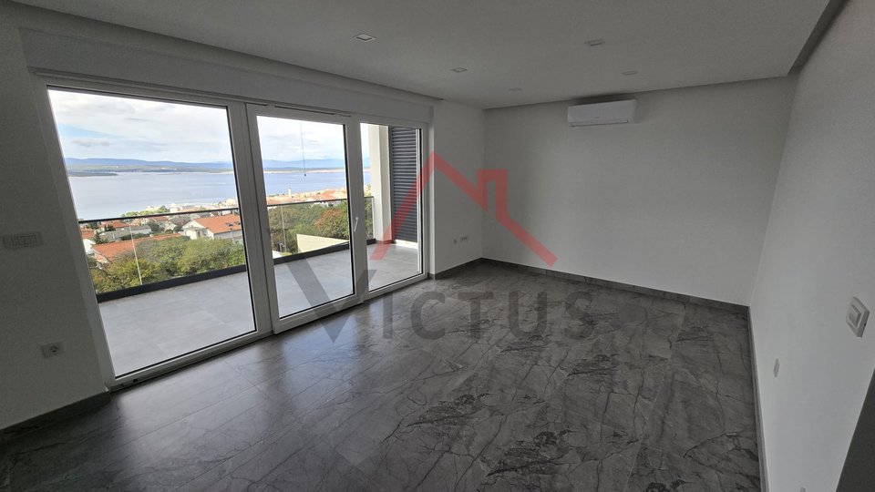 CRIKVENICA - 2 camere da letto + bagno, nuova costruzione con vista aperta sul mare