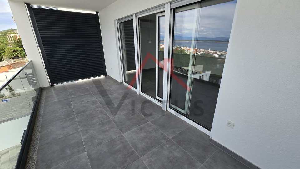 CRIKVENICA - 2 bedrooms + bathroom, new building with an open sea view