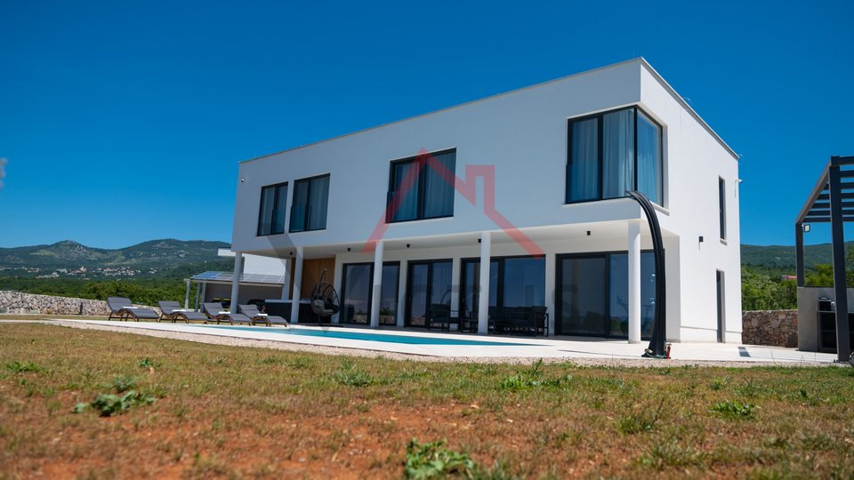 ŠMRIKA - Villa con piscina e vista mare, di nuova costruzione