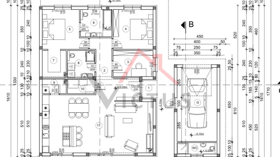 JADRANOVO - Građevinsko zemljište s projektom, 600 m2